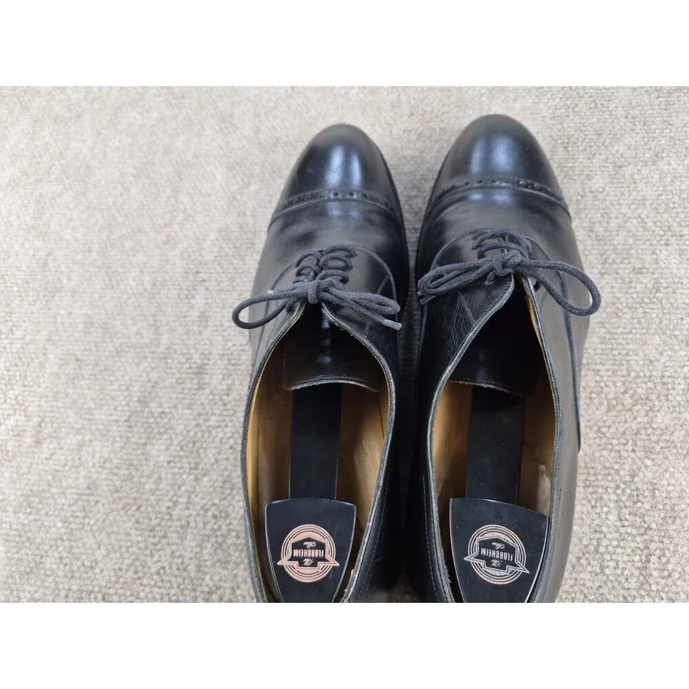 Botticelli Dress Shoes Men's Sz US 11/EU 44 Black Leather Oxford Captoe Italy
